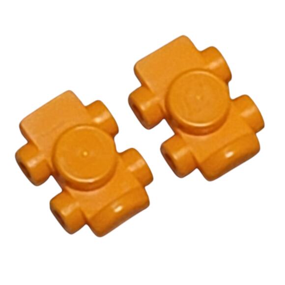 LEGO Roller Skates Orange Pair Lot 2 Pc 11253 Friends Minidoll Footgear Parts - Picture 2 of 3
